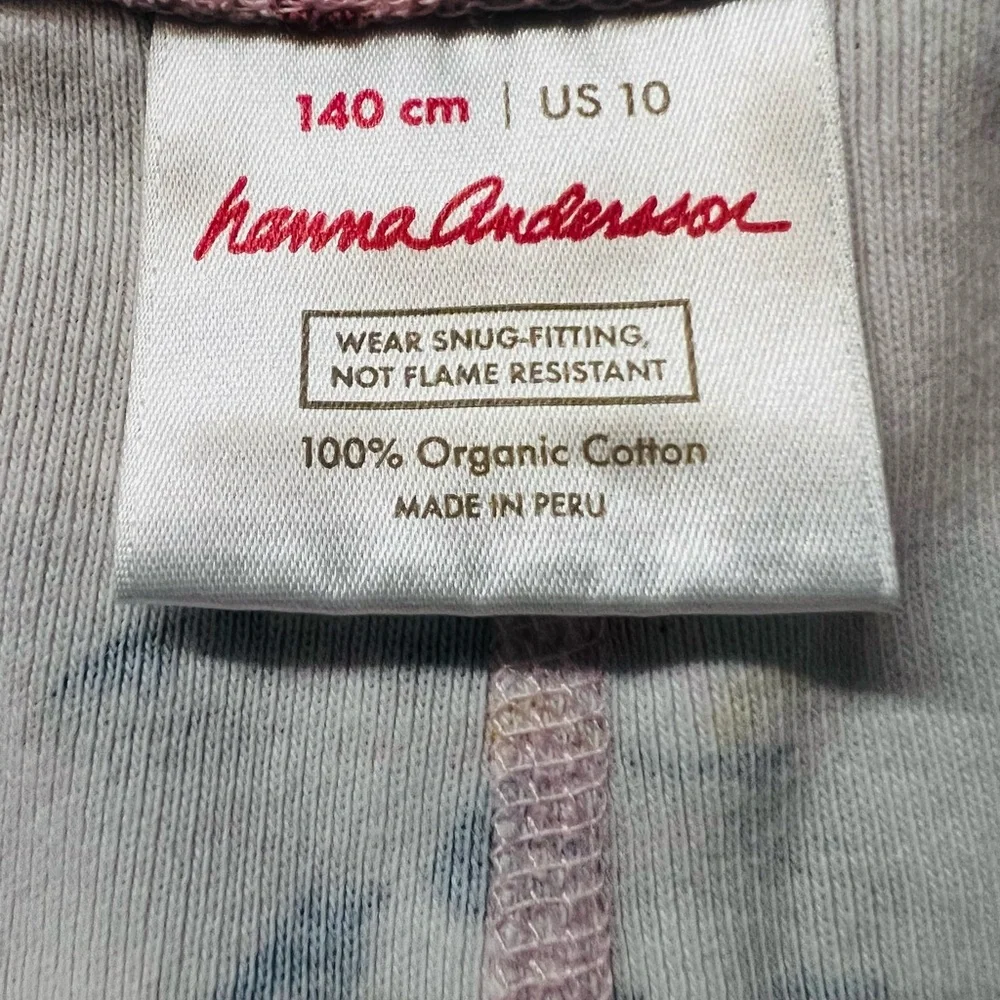 Hanna Andersson Light Pink Holiday 12 Days Of Christmas Pajama Set Size 10